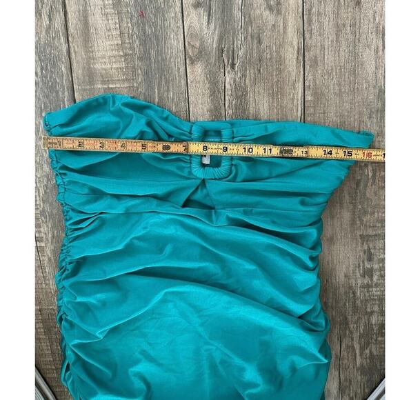 Superdown Green Front Cut-out Hollie Strapless Mini Dress Size XL - Picture 5 of 11